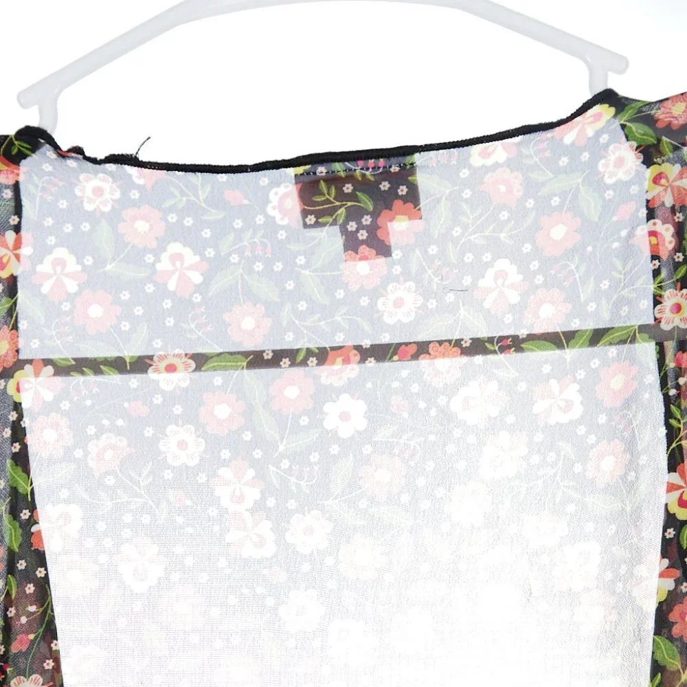 Lularoe Floral Sheer Kimono Small - Picture 6 of 9
